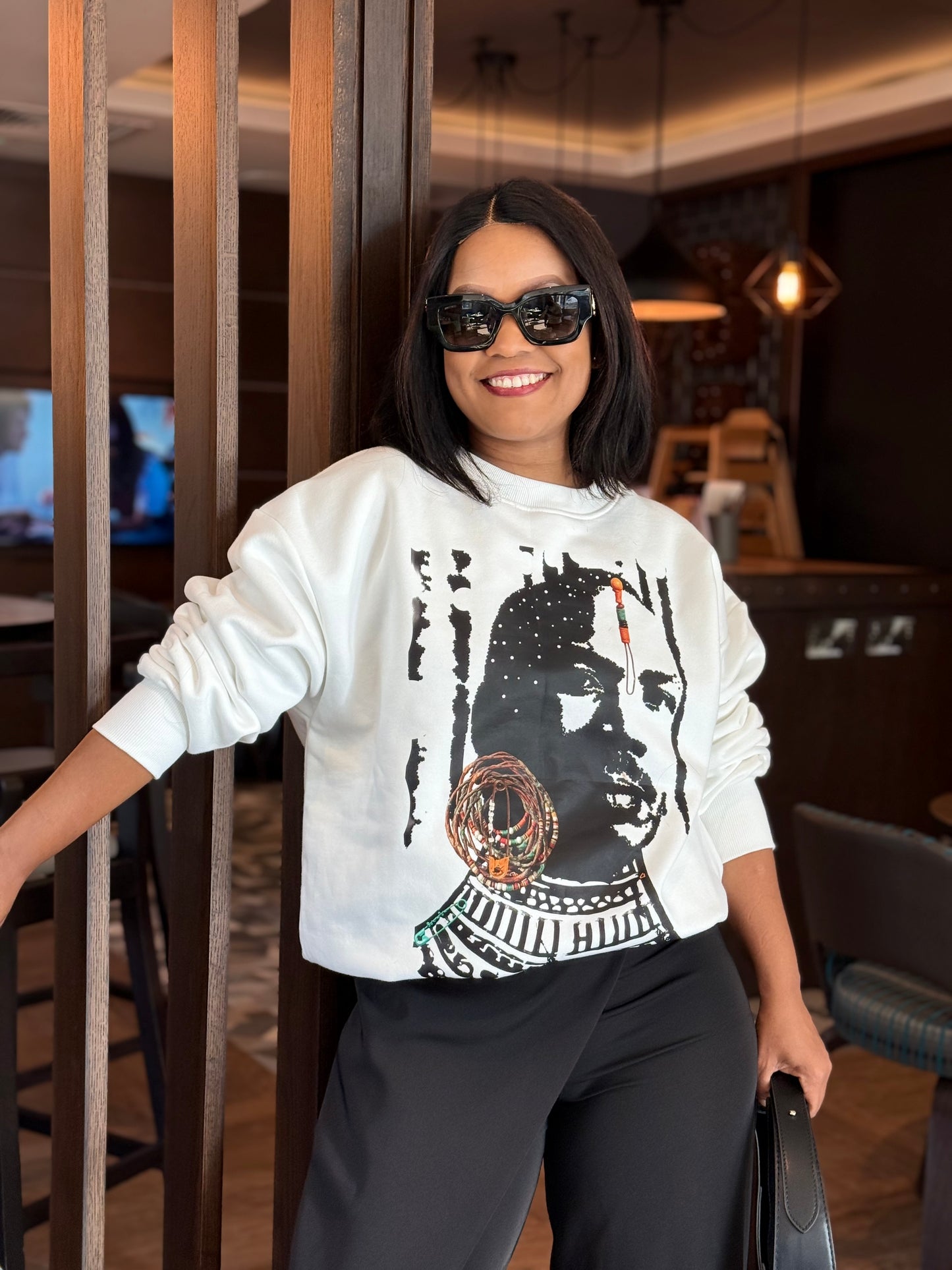 long sleeved Sir Seretse Khama sweashirt