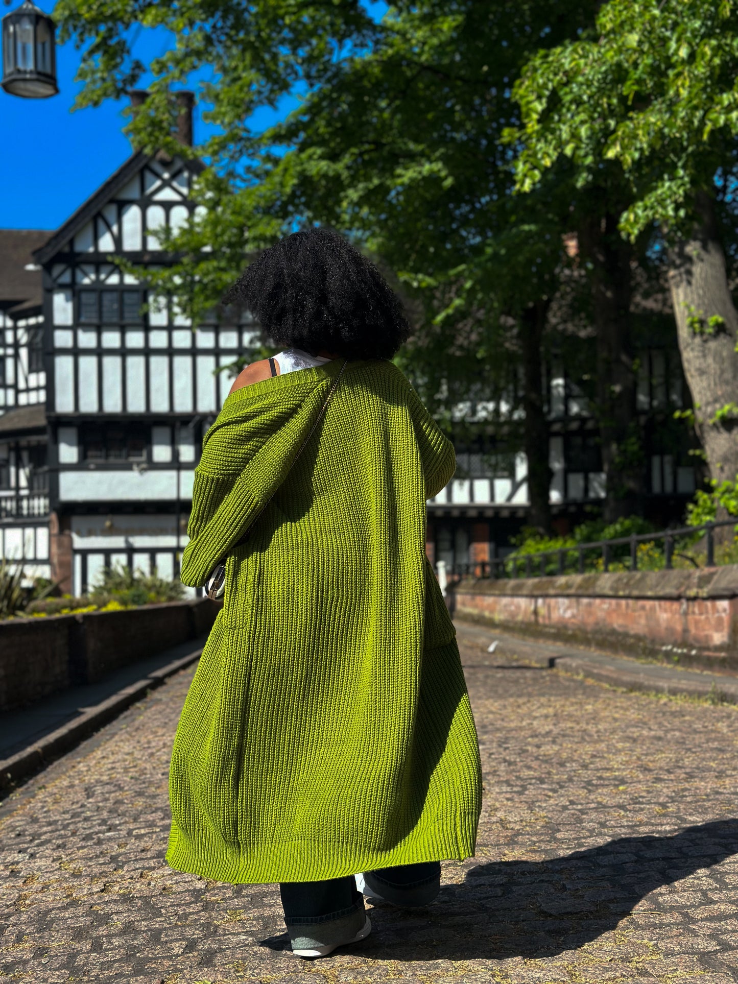 Green maxi cardigan