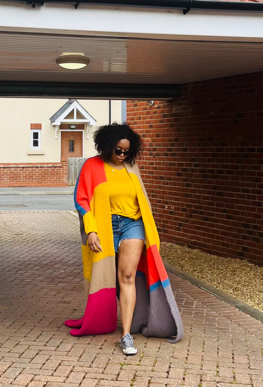 Multi coloured Maxi Cardigan